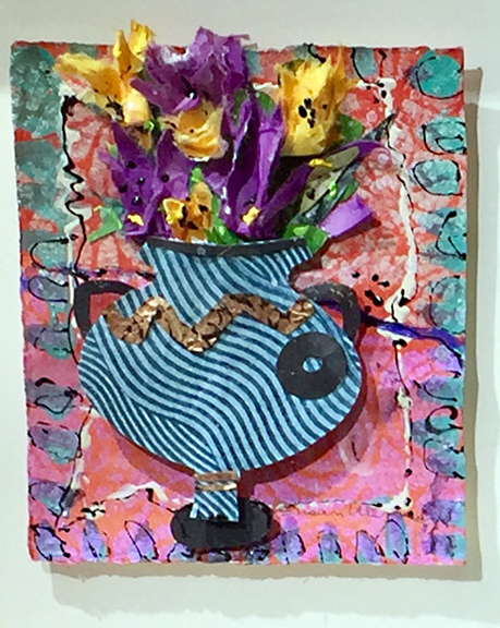 Three Floral Boquets in Vases by artist Susan Ullman